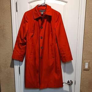 Banana Republic Vibrant Red/Blood Orange Trench Coat
